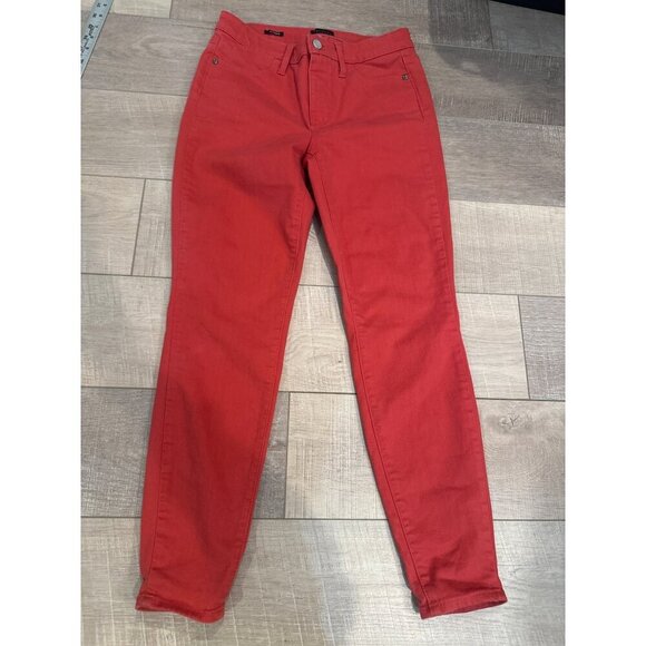 Talbots Red 4 Jegging Cotton Blend Stretch Slim Fit Womens Pants - Picture 1 of 7